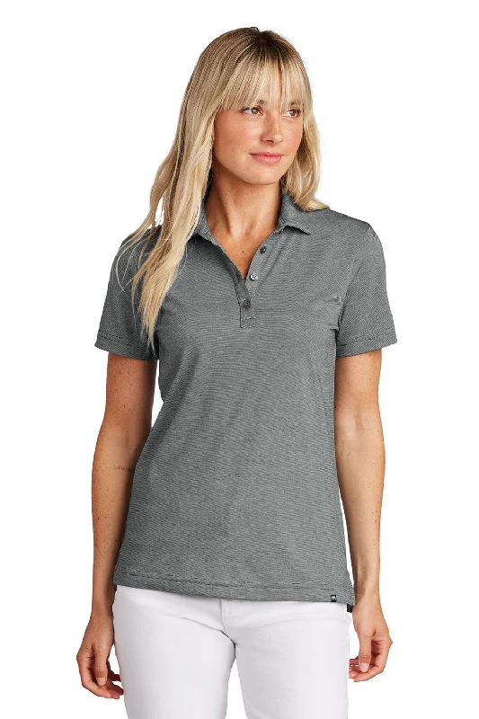 TravisMathew Womens Sunnyvale Wrinkle Resistant Short Sleeve Polo Shirt - Heather Dark Grey