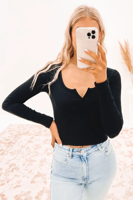 Luca Long Sleeve Rib Top Black Sophisticated Women's Tailored Sophisticated Women's Tailored Luca Long Sleeve Rib Top Black Sophisticated Women's Tailored Sophisticated Women's Tailored