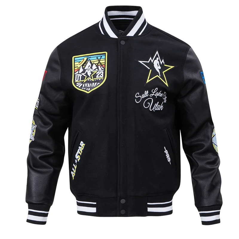 NBA ALL STAR 2023 RIB WOOL MEN'S VARSITY JACKET (BLACK)