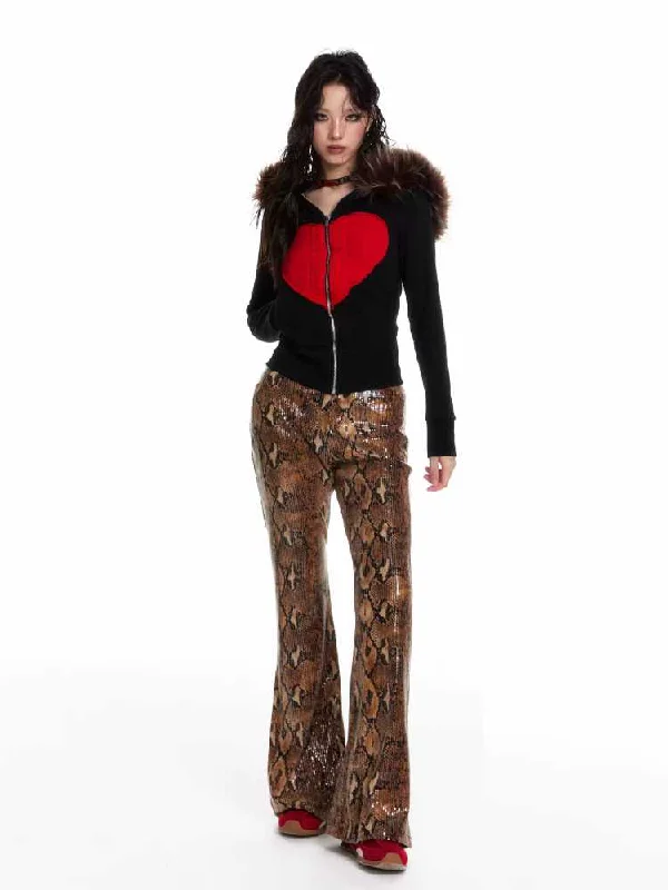 SEQUINED BOOTCUT PANTS [S0000010567]