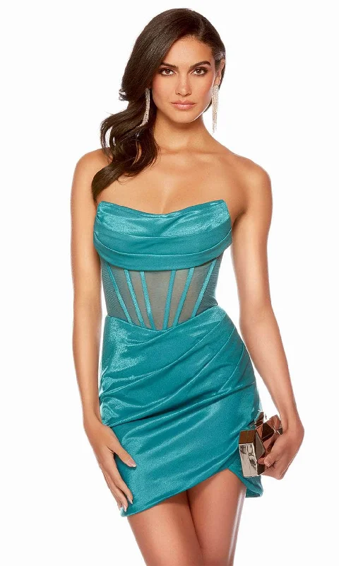 Alyce Paris 4713 - Corset Strapless Cocktail Dress