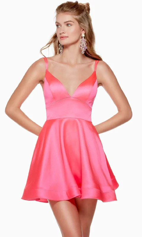 Alyce Paris 3126 - Satin A-Line Cocktail Dress