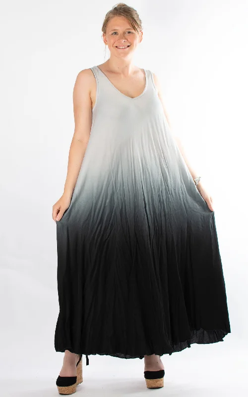 Ombre Dress | Sleeveless | Grey & Black