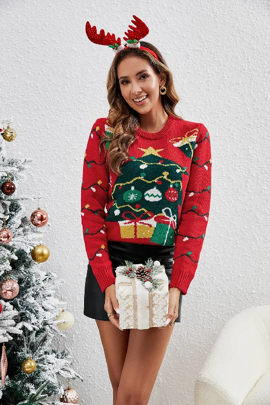 BerryBetty - Colorful Christmas Tree and Gifts Sweater