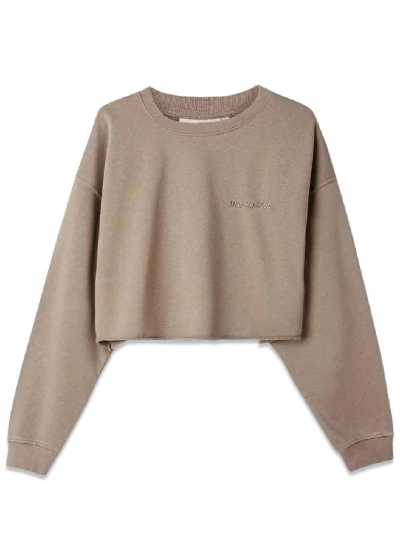 Pro Cropped Sweat O'neck - Walnut