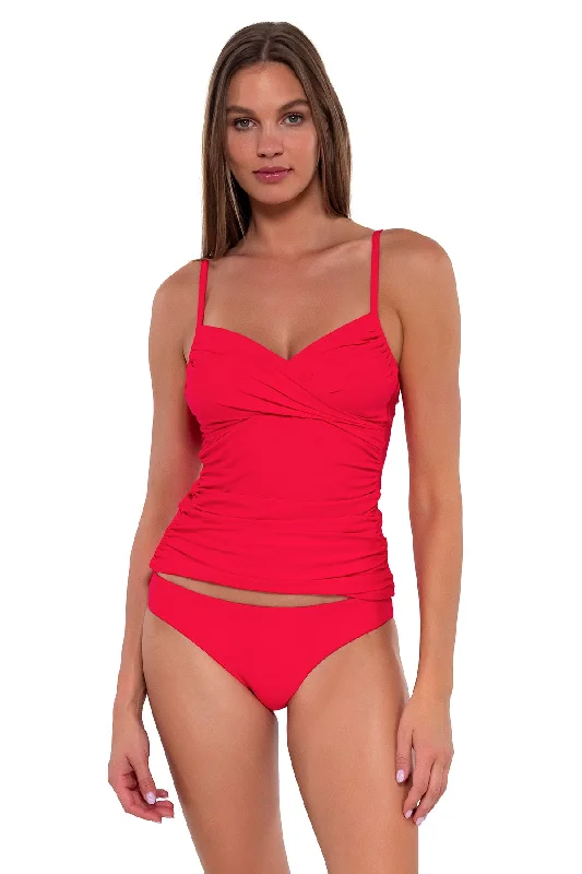 Sunsets Geranium Simone Tankini Top