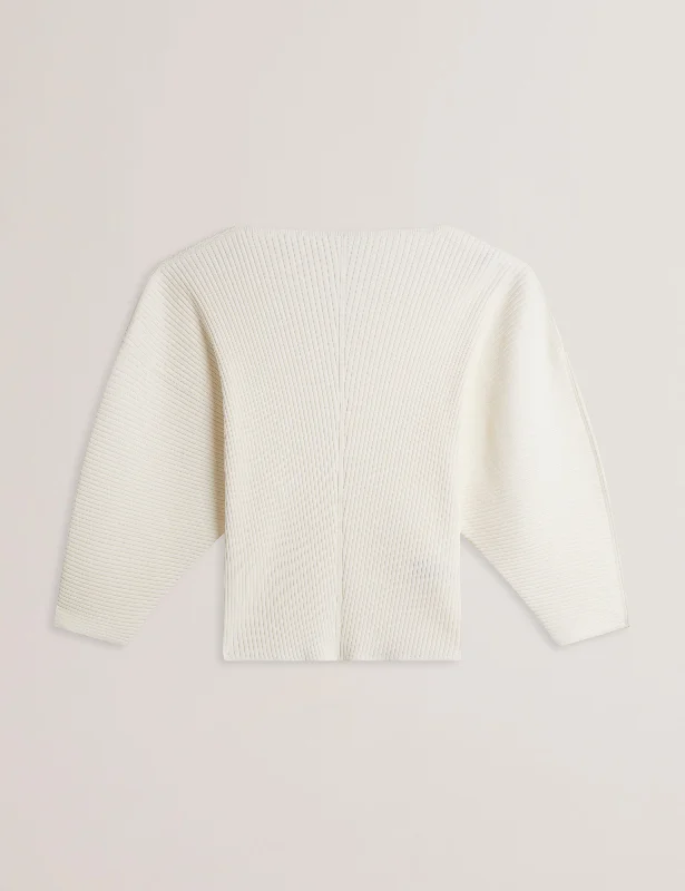 Lilabth Sculptured Rib Sweater Ivory