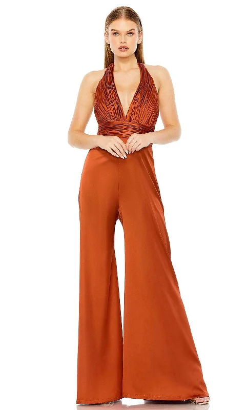 Ieena Duggal 49810 - Pleated Halter Jumpsuit