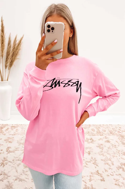 Script Long Sleeve Tee Confetti Sporty Women's Tennis Sporty Women's Tennis