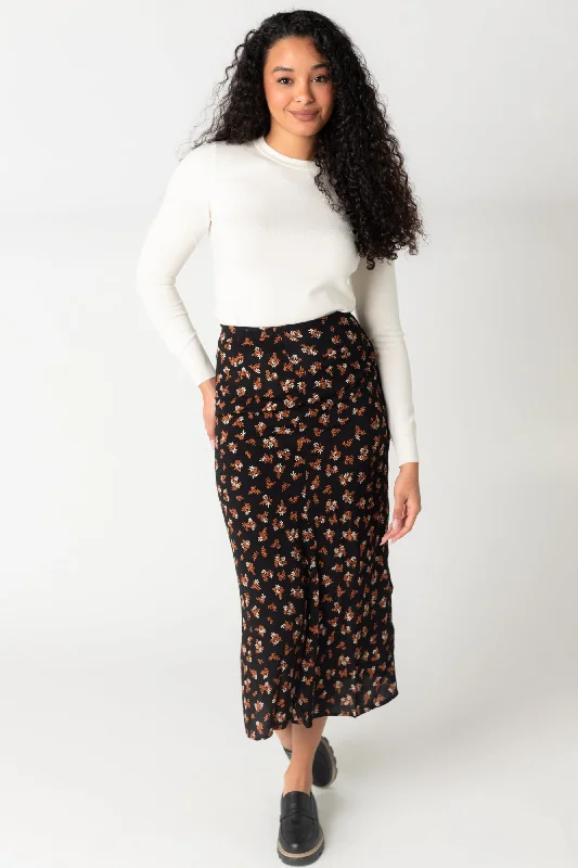 Erica Floral Button Skirt