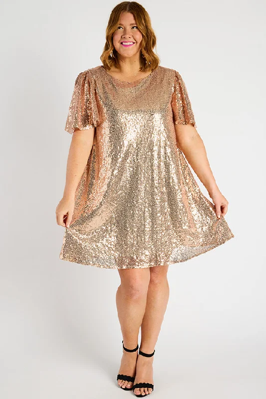 Taylor Gold Sequin Dress