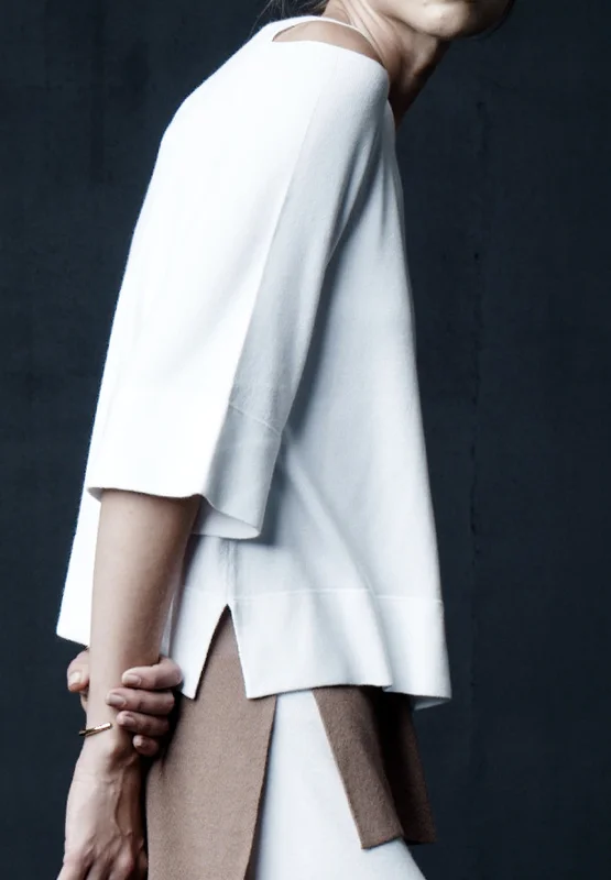 Open Shoulder Top in White Edgy Women's Punk Edgy Women's Punk