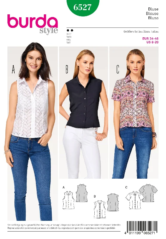 Burda Style Pattern BD6527 Misses’ Stand Collar Blouse Rugged Women's Outdoor Rugged Women's Outdoor Burda Style Pattern BD6527 Misses’ Stand Collar Blouse Rugged Women's Outdoor Rugged Women's Outdoor