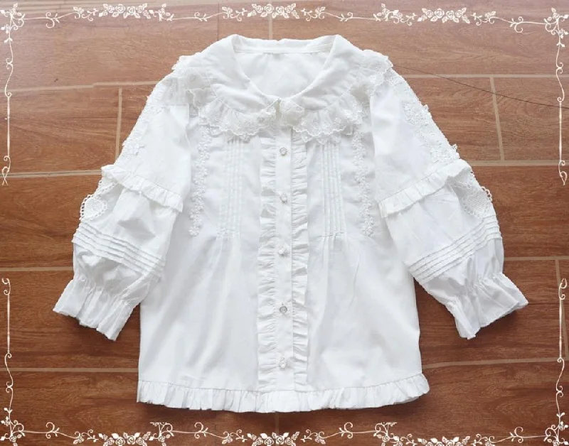 Tiny Garden~Robin~Kawaii Lolita Cotton Blouse garde garde