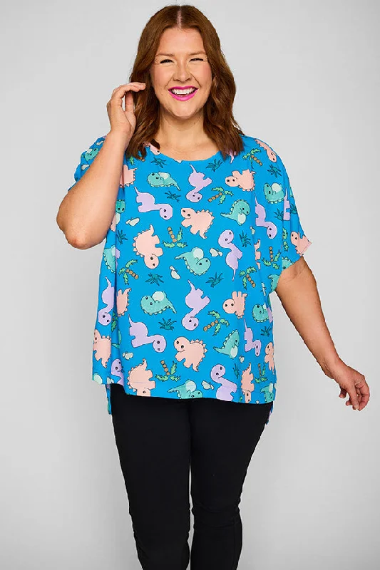Serena Dino Print Top Monochromatic All - in - one Monochromatic All - in - one