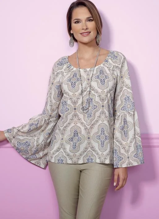 Butterick 6455 Misses' Gathered, Raglan Sleeve Tops Pattern Hip Women's Retro Hip Women's Retro