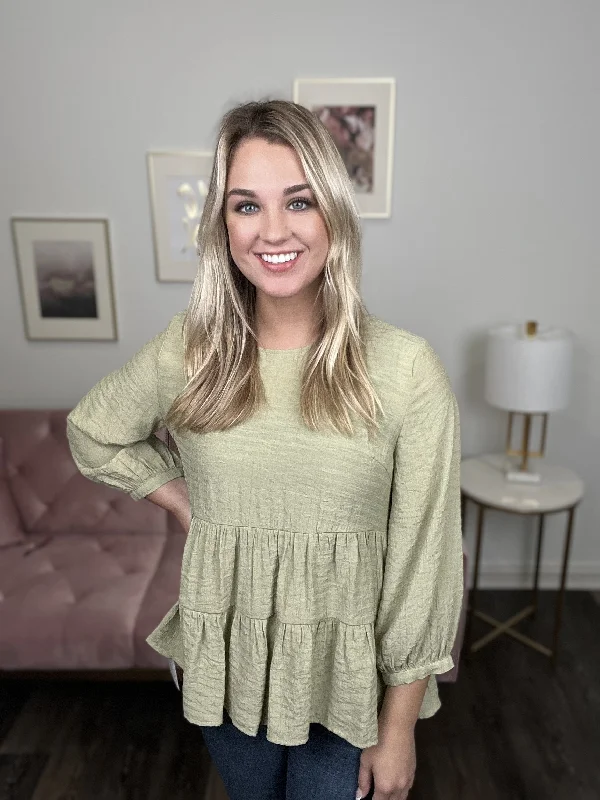 Cute Women's Babydoll Long Sleeve Top Sporty Women's Athleisure  Sporty Women's Athleisure 